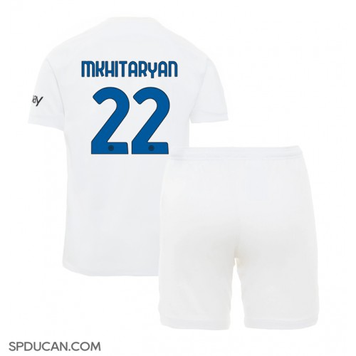 Dječji Nogometni Dres Inter Milan Henrikh Mkhitaryan #22 Gostujuci 2023-24 Kratak Rukav (+ Kratke hlače)